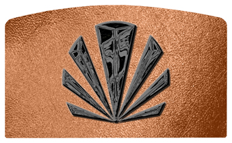 DACRO-602-BK-SH-CP Black Sunburst Shimmer Copper